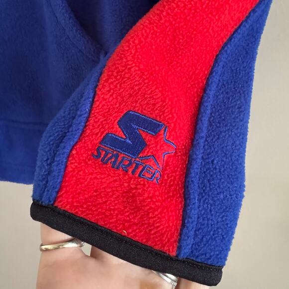 Vintage Starter New England Patriots Hooded Fleece Royal Blue Sweatshirt Medium - Picture 5 of 7